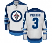 Youth Reebok Winnipeg Jets #3 Tucker Poolman Authentic White Away NHL Jersey
