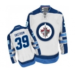 Youth Reebok Winnipeg Jets #39 Tobias Enstrom Authentic White Away NHL Jersey