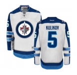 Youth Reebok Winnipeg Jets #5 Dmitry Kulikov Authentic White Away NHL Jersey