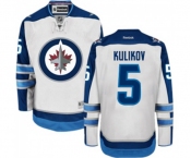 Youth Reebok Winnipeg Jets #5 Dmitry Kulikov Authentic White Away NHL Jersey