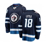 Youth Winnipeg Jets #18 Bryan Little Fanatics Branded Navy Blue Home Breakaway NHL Jersey