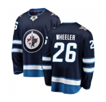 Youth Winnipeg Jets #26 Blake Wheeler Fanatics Branded Navy Blue Home Breakaway NHL Jersey