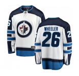 Youth Winnipeg Jets #26 Blake Wheeler Fanatics Branded White Away Breakaway NHL Jersey