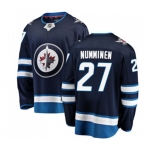 Youth Winnipeg Jets #27 Teppo Numminen Fanatics Branded Navy Blue Home Breakaway NHL Jersey