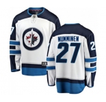 Youth Winnipeg Jets #27 Teppo Numminen Fanatics Branded White Away Breakaway NHL Jersey