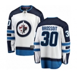 Youth Winnipeg Jets #30 Laurent Brossoit Fanatics Branded White Away Breakaway NHL Jersey