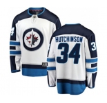 Youth Winnipeg Jets #34 Michael Hutchinson Fanatics Branded White Away Breakaway NHL Jersey