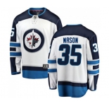 Youth Winnipeg Jets #35 Steve Mason Fanatics Branded White Away Breakaway NHL Jersey