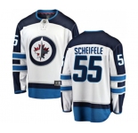 Youth Winnipeg Jets #55 Mark Scheifele Fanatics Branded White Away Breakaway NHL Jersey