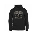 Men's Winnipeg Jets Black Camo Stack Pullover Hoodie