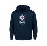 Winnipeg Jets Majestic Navy Critical Victory VIII Fleece Hoodie