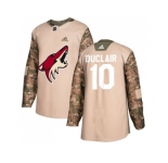 Men Adidas Phoenix Coyotes #10 Anthony Duclair Camo Authentic 2017 Veterans Day Stitched NHL Jersey