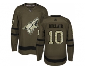 Men Adidas Phoenix Coyotes #10 Anthony Duclair Green Salute to Service Stitched NHL Jersey
