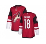 Men Adidas Phoenix Coyotes #18 Christian Dvorak Maroon Home Authentic Stitched NHL Jersey