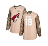 Men Adidas Phoenix Coyotes #19 Shane Doan Camo Authentic 2017 Veterans Day Stitched NHL Jersey