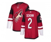Men Adidas Phoenix Coyotes #2 Luke Schenn Maroon Home Authentic Stitched NHL Jersey