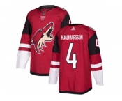 Men Adidas Phoenix Coyotes #4 Niklas Hjalmarsson Maroon Home Authentic Stitched NHL Jersey