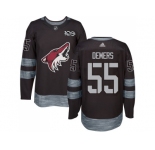 Men Adidas Phoenix Coyotes #55 Jason Demers Black 1917-2017 100th Anniversary Stitched NHL Jersey