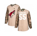 Men Adidas Phoenix Coyotes #55 Jason Demers Camo Authentic 2017 Veterans Day Stitched NHL Jersey
