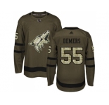 Men Adidas Phoenix Coyotes #55 Jason Demers Green Salute to Service Stitched NHL Jersey