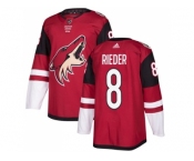 Men Adidas Phoenix Coyotes #8 Tobias Rieder Maroon Home Authentic Stitched NHL Jersey