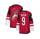 Men Adidas Phoenix Coyotes #9 Clayton Keller Maroon Home Authentic Stitched NHL Jersey