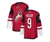 Men Adidas Phoenix Coyotes #9 Clayton Keller Maroon Home Authentic Stitched NHL Jersey
