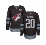 Men's Adidas Arizona Coyotes #20 Dylan Strome Authentic Black 1917-2017 100th Anniversary NHL Jersey