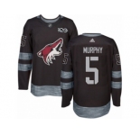 Men's Adidas Arizona Coyotes #5 Connor Murphy Authentic Black 1917-2017 100th Anniversary NHL Jersey