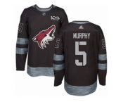 Men's Adidas Arizona Coyotes #5 Connor Murphy Authentic Black 1917-2017 100th Anniversary NHL Jersey