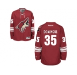 Men's Arizona Coyotes #35 Louis Domingue Burgundy Red Home NHL Jersey