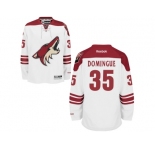 Men's Arizona Coyotes #35 Louis Domingue White Away NHL Jersey