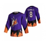 Men's Arizona Coyotes #8 Nick Schmaltz Purple 2020-21 Reverse Retro Alternate Hockey Jersey