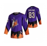 Men's Arizona Coyotes #83 Conor Garland Purple 2020-21 Reverse Retro Alternate Hockey Jersey
