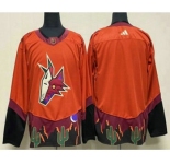 Men's Arizona Coyotes Blank Orange 2022 Reverse Retro Stitched Jersey