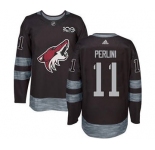 Men's Coyotes #11 Brendan Perlini Black 1917-2017 100th Anniversary Stitched Hockey Jersey