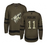 Men's Coyotes #11 Brendan Perlini Green Salute to Service Stitched Hockey Jersey