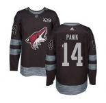 Men's Coyotes #14 Richard Panik Black 1917-2017 100th Anniversary Stitched Hockey Jersey