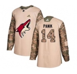 Men's Coyotes #14 Richard Panik Camo 2017 Veterans Day Stitched Hockey Jersey