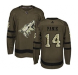 Men's Coyotes #14 Richard Panik Green Salute to Service Stitched Hockey Jersey
