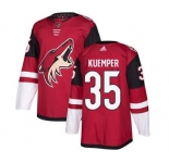Men's Coyotes #35 Darcy Kuemper Maroon Home Stitched Hockey Jersey