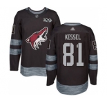 Men's Coyotes #81 Phil Kessel Black 1917-2017 100th Anniversary Stitched Hockey Jersey