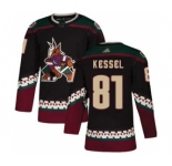 Men's Coyotes #81 Phil Kessel Black Alternate Stitched Hockey Jersey
