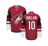Men's Reebok Arizona Coyotes #10 Anthony Duclair Authentic Burgundy Red Home NHL Jersey