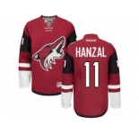 Men's Reebok Arizona Coyotes #11 Martin Hanzal Authentic Burgundy Red Home NHL Jersey