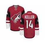 Men's Reebok Arizona Coyotes #14 Clayton Keller Authentic Burgundy Red Home NHL Jersey