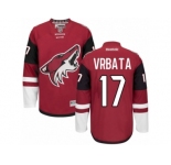 Men's Reebok Arizona Coyotes #17 Radim Vrbata Authentic Burgundy Red Home NHL Jersey