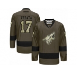 Men's Reebok Arizona Coyotes #17 Radim Vrbata Authentic Green Salute to Service NHL Jersey