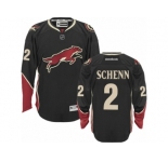 Men's Reebok Arizona Coyotes #2 Luke Schenn Authentic Black Third NHL Jersey