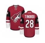 Men's Reebok Arizona Coyotes #28 Jarred Tinordi Authentic Burgundy Red Home NHL Jersey